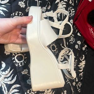 White high heels